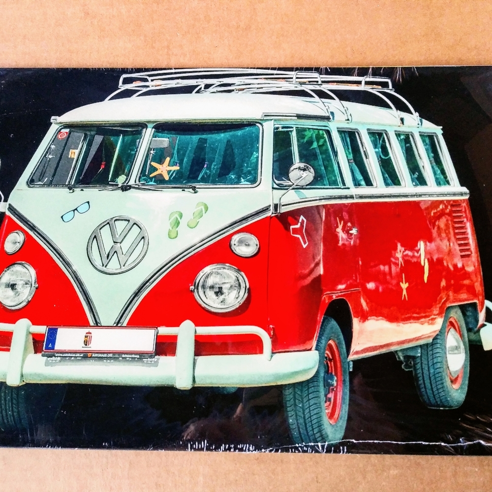 VW van metal sign. 12x18 inches
